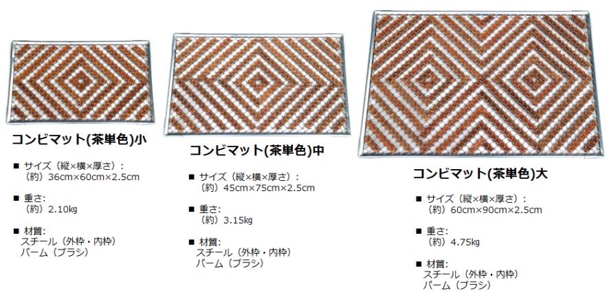 コンビマット（茶単色）の製品仕様